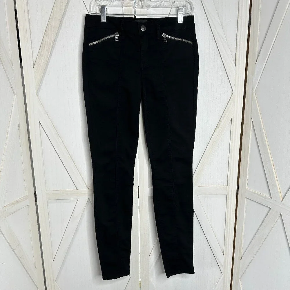 Vince Shiraz Skinny Leg Moto Pants in Black